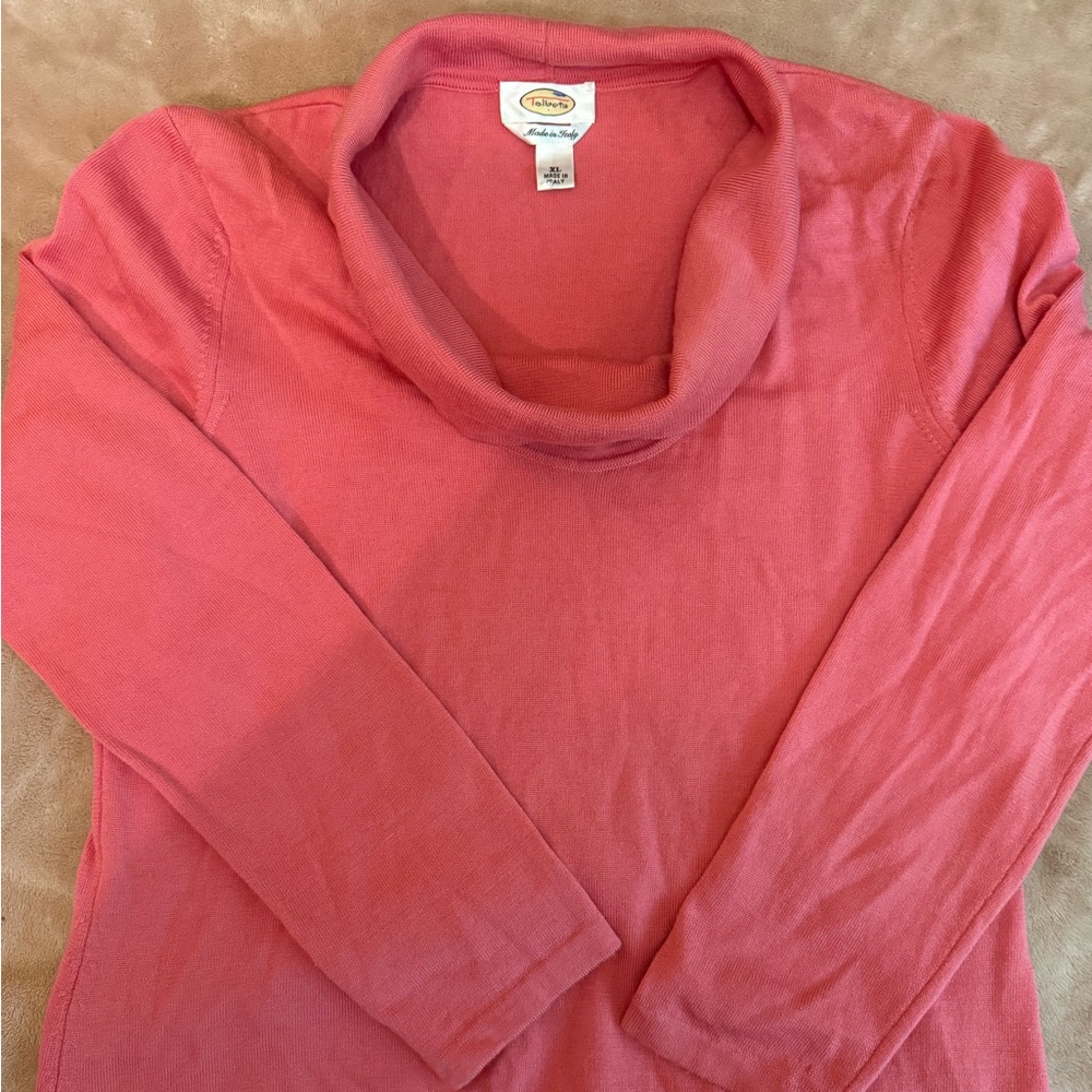 Talbots Pink Cowl Neck Sweater